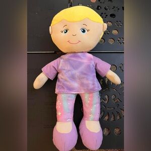 Homerbest Brand Fabric Doll Plush Toy Ponytail & Pink Dress Soft 16 inch Tall